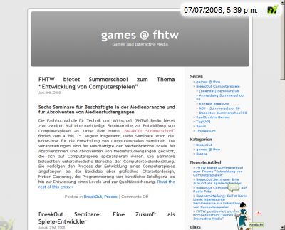 Klick auf das Bild um mehr Infos zur Summerschool der FHTW zu erhalten.